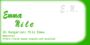 emma mile business card